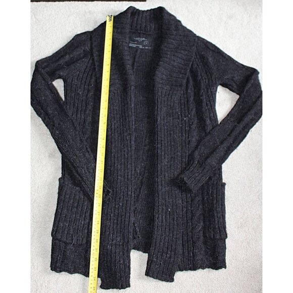 All Saints Jack's Place Flex Knit Alpaca Cardigan, Black - sz 12 - Picture 6 of 7